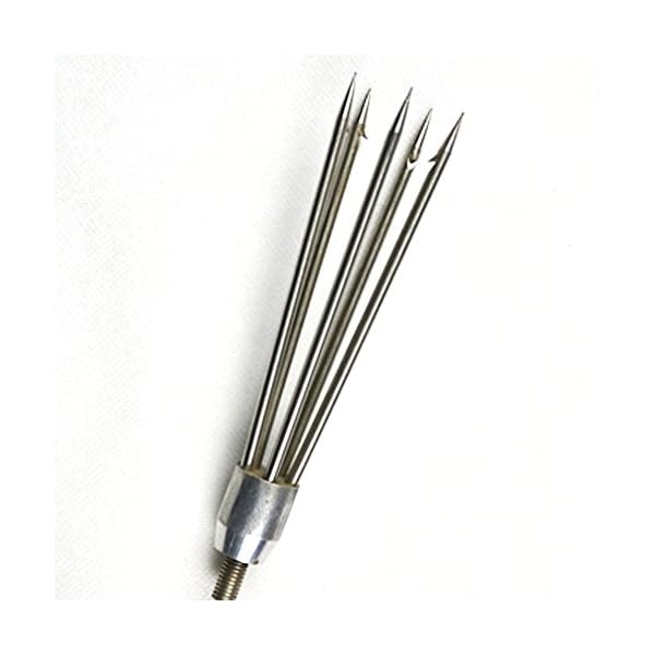 MAYMII-M8-5-Prong-Fishing-Fork-Fish-Frog-Eel-Salmon-Barbed-Stainless-Fish-Spear-Long-Nut MAYMII-M8-5-Prong-Fishing-Fork-Fish-Frog-Eel-Salmon-Barbed-Stainless-Fish-Spear-Long-Nut