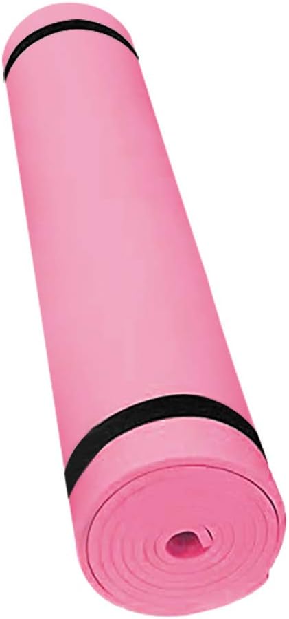 UNKN Durable Portable Solid Non-Slip Fitness Yoga Mat Pilates Mat Yoga Mat Extra Thick Non Slip Exercise Fitness Mat (Pink)