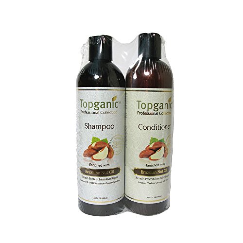 Topganic Brazilian Nut Oil Shampoo Plus Conditioner with Shrink-Wrapped Set, 2 Count