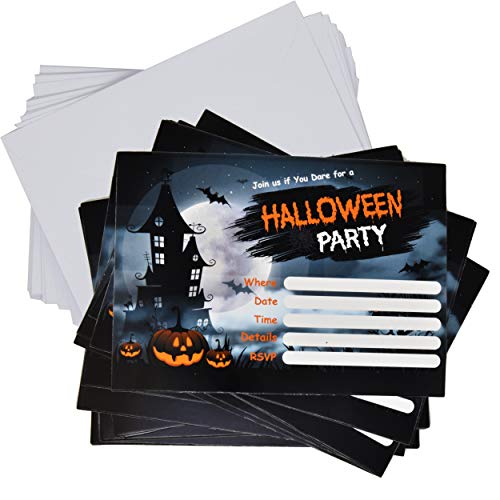 image for 36 Halloween Party Invitations with Envelopes 5 x 7 Inches for Birthda