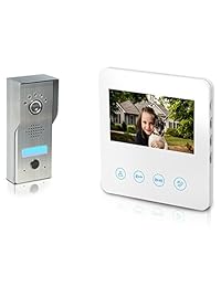 Monitor de 4,3 pulgadas negro para Metecdoor de 4 cables de vídeo para timbre solo