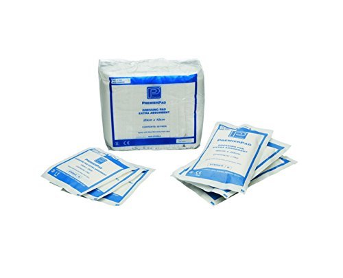 Premier Pad White Dressings, Sterile, 20 x 20 cm, Pack of 15