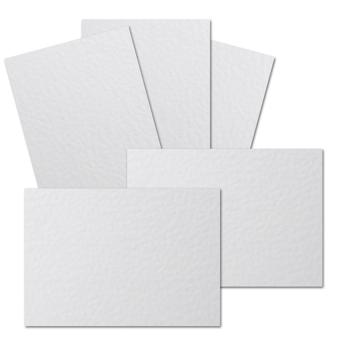 DIN A6 105 x 148 mm cardboard Hammered Finish White â€“ 246 g/m² without frames â€“ Ideal for Crafts, Scrap-booking, Single Greeting Card Gustav Neuser 100 Stück White