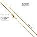 Lifetime Jewelry 1MM Rope Chain, 24K Gold with Inlaid Bronze, Premium Fashion...