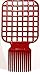 PAPE, Afro & Twist Comb (Red)-Barber Favored, Two in One as it is both an Afro and twisting comb