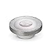 [32 Count - 5 Oz Bowls] Laura Stein Designer Tableware Premium Heavyweight Plastic White Dessert Bowl With Silver Designed Border, Party & Wedding Plate Glitz Series Disposable Dishes