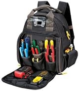 Custom LeatherCraft Tech Gear 53 Black Backpack w/ Built-in LED Light & 53 view 2