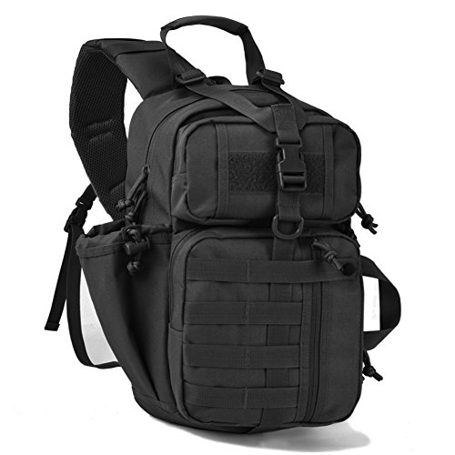 Tactical Sling Pack, Military Assault Hunting Range Shoulder Sling Molle Bug Out Bag Backpack Daypack