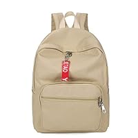 Hale Tomlinson Girl Boy Simple Student Backpacks Solid Colors Backpacks College Wind Canvas Travel Bags School Bag,Grey-L