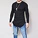YANG-YI 2017 Men Slim Fit Long Sleeve Muscle Tee T-shirt Casual Tops Blouse (M, Black)