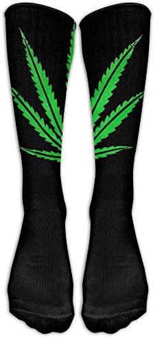 Green Weed Fresh Leaf Classics Stockings, Great Quality Knee High Tube Socks, Sports Long Socks For Men Women
