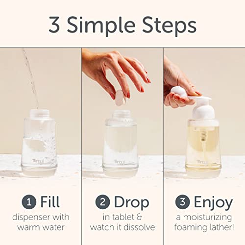 Tirtyl Hand Soap Single Kit Glass Foaming Dispenser + 3 Tablet