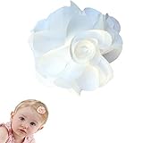 Toddler Carnation Wispy Clippy Hair Clip - Best No Slip Barrette for Fine Hair(TD3-White)