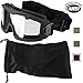 Lancer Tactical AERO 3mm Thick Dual Pane Lens Eye Protection Safety Goggle System ANSI Z87 1 Rated Industry Standard Panel Ventilated w/Anti-Scratch Shield Fully Adjustable