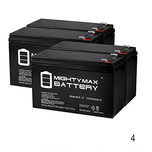 Mighty Max Battery 12V 8Ah Battery Replacement for PowerWare PWHR1234W2FR - 4 Pack Brand Product