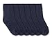Jefferies Socks Boys Rib Crew Socks 6 Pair Pack (M - USA Shoe 12-6 - Age 5-10 Years, Navy)