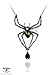 Emerald Venom Spider Necklace with Swarovski Crystals