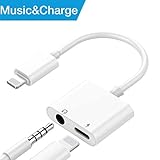 Lightning Adapter Headphone Jack Dongle iPhone 7 7plus 8 8plus X iPad AUX Lightening Adaptor 3.5mm Jack AUX Earphone Connector Compatible Audio Charger Cable Accessories Support iOS11 Later