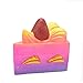 Kiibru Squishies Slow Rising Rainbow Short Cake Jumbo Squishy Strawberry Galaxy Scented Cake Kids Toy (Rainbow)
