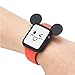 SD Trading Silicone Soft TPU Fashion Cute Mouse Watch Protective Case Cover Compatible for iWatch 38mm Series 3 (2017) Series 2 (2016) Series 1 (2015) All Models (Black, 38 mm)