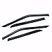 SIZVER Smoked Window Visors/Wind Rain Deflector Rain Guard for 2015-2017 Ford F-150 SuperCrew Cab Only