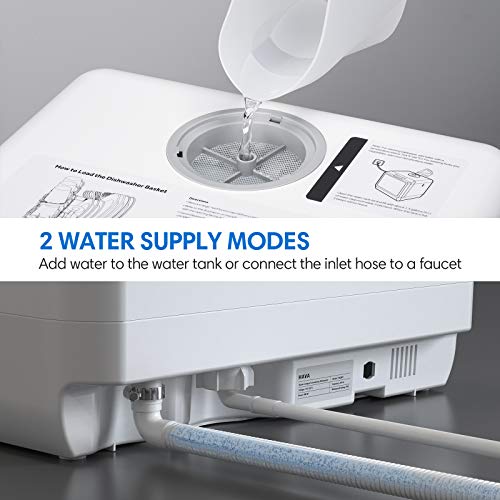 Countertop Dishwasher, HAVA Portable Dishwashers with 5Liter Builtin