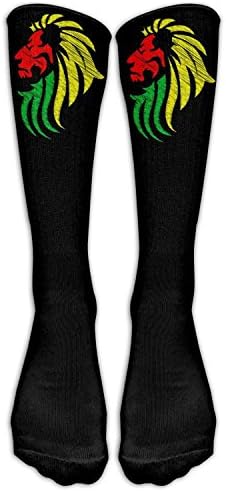 MDIF Lion Reggae Flag Colors Costume Cosply Socks Halloween Funny Champion Athletic Leggings Knee High Stockings