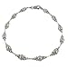 Timeless-Treasures Womens Genuine Fresh Water Cultured Pearls & Sterling Tube Beaded Anklet w/Daisies (Handmade in USA) - 9