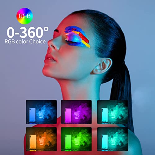GVM RGB Video Light, APP Controlled LED Video Light, Color, 3200K-5600K, for Studio Photo, Games, Streaming, Web Conferencing, Photography