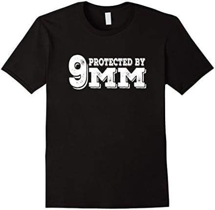 Mens Protected by 9mm T-Shirt Medium Black