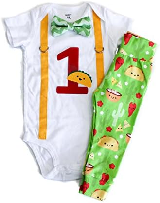 Cuddle Sleep Dream Taco Birthday Cotton Outfit Baby Boy’s Cake Smash 1st Birthday Clothes