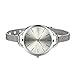 Zhenhui Women Thin Mesh Band Stainless Steel Wrist Watch Silver-Tone