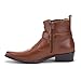 Jazame Men's Western Ankle High Cowboy Motorcycle Riding Pointy Toe Moto Dress Boots