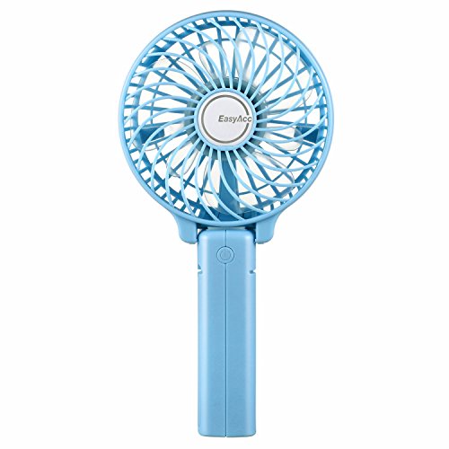 EasyAcc Handheld Fan Mini Portable Battery Operated Electric Fan with Rechargeable LG 2600mAh Battery Adjustable 3 Speeds Folding Design for Home and Travel Γ’β¬β Blue EasyAcc Handheld Fan Mini Portable Battery Operated Electric Fan with Rechargeable LG 2600mAh Battery Adjustable 3 Speeds Folding Design for Home and Travel Γ’β¬β Blue