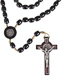 Intercession Mens Large St Benedict Wood Rosary