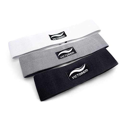 Victorem Resistance Hip Booty Bands Set - Fabric Bands for Glutes and Legs Exercise - with Digital W - //coolthings.us
