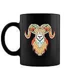 Artistic Big Horn Sheep Ram Head Sketch Graphic