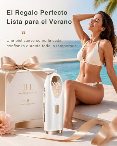 TIIMAGIC IPL Laser Epilator with 41°F Cooling, 9 Energy Levels, 999,900 Flashes, 3 Functions HR/RA/SC, Pulsed Light Epilator for Face, Bikini and Body, Home Use ck1122