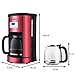 Gevi Coffee Maker 5 Cup with One-Touch, Small Drip Coffeemaker Precision Coffee Brewer Machine with Glass Carafe, Hot Plate and Auto Shut-Off (Dark Black)