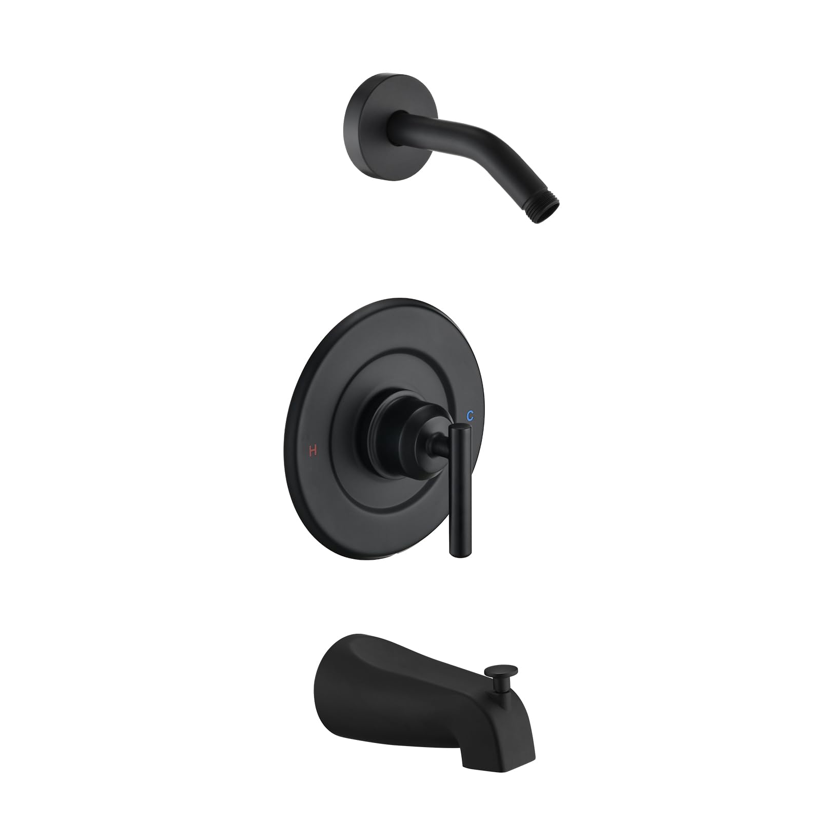 Photo 1 of Replacement for Moen Shower Faucet Trim Kit, Shower Arm, Shower Handle& Tub Spout, (Valve& Catridge Not Inclued), Matte Black