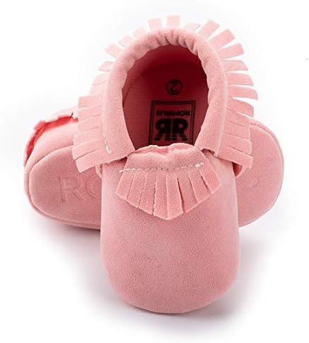 CENCIRILY Infant Baby Girls Boys Cozy Moccasins Slippers Tassels Suede Leather Sole Soft First Walkers Crib Shoes