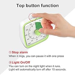 Yunbaoit Visual Timer with Night Light, 60-Minute