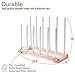 INNOKA 6 Pairs Boot Rack Organizer, Standing Wooden & Aluminum Storage Holder Hanger for Riding Boots, Rain Boots, Shoes - Easy to Assemble, Space-Saving, Keep Boots in Shape, Home Essentials