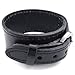 KONOV Mens Womens Leather Bracelet, Punk Rock Bangle, Fit 7-9 inch Adjustable, Black