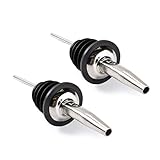 2 Olive Oil Liquor Bottle Pour Spouts Wine Free-Flow Dispensor Stainless Steel Designed After the Popular Anytime Bar Supplies 285-50