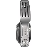 Roxon C2 Camping Utensil, 2 in 1 Detachable Folding Cutlery with Fork & Spoon for Outdoor, Camping, Hiking, Easy to Carry Hig