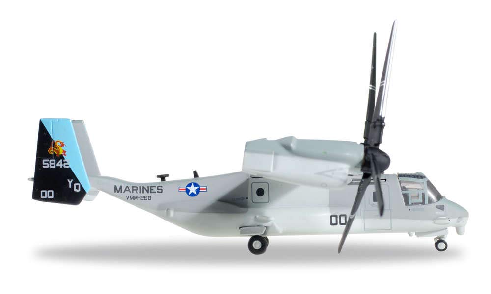 Herpa 557788 557788-U.S. Marine Bell/Boeing MV-22 Osprey, VMM-268 Red Dragons, Multi color