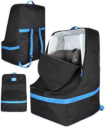 Padded Car Seat Travel Bag for Airplanes Fits All Toddler & Infant Car Seats โ Most Comfortable, Convenient, Toughest Waterproof Car Seat Cover for Travel