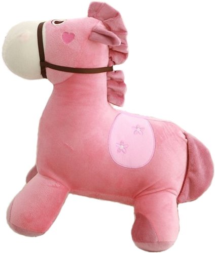 ADS-Horse-Plush-Animal-Toys-Fluffy-Pink-Horse-Figurines-118-Inch