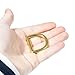 Craft County Brass D-Ring – 1 Inch (Inside) – DIY Crafting (5 Pack)
